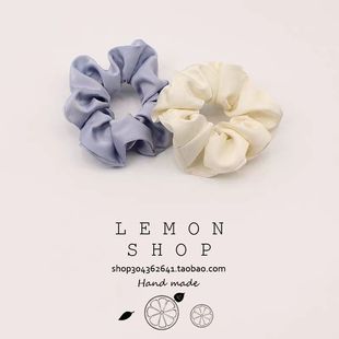 法式 缎面猪大肠发圈ins韩系网红真丝女简约复古肥肠头绳可爱日系