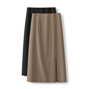 高级职业包臀裙女夏季 前开叉一步直筒裙 半身裙2025新款 气质OL西装