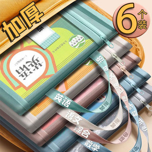 双层学科科目分类文件袋透明拉链式 收纳书包手提学生补习拎书补课考试专用初中小学生作业男女孩儿童试卷袋子
