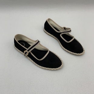 时尚 复古潮流 圆头平底一字扣带玛丽珍鞋 单鞋 外贸出口原单休闲鞋