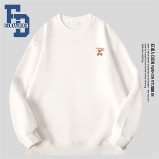 秋冬男装 休闲圆领卫衣落肩2025A新款 男女上衣宽松P