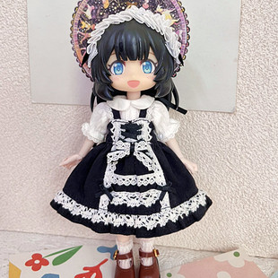 Lolita蕾丝洋装 ob11 12分娃衣 吊带裙 阿巳2.0 古早日系风