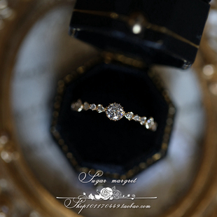 超闪 浮光倾泻 精致耀眼925纯银莫桑石戒指女 Lights 圣诞礼物