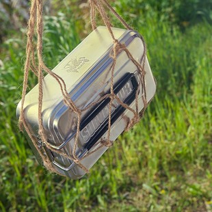 便携单人野营多功能煮饭神器日式 户外餐具套装 铝饭盒旅行便当野炊