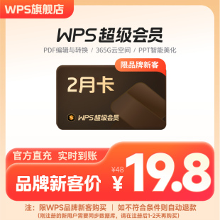 PDF编辑转换年终总结模板 WPS超级会员2个月官方正版 手机直充