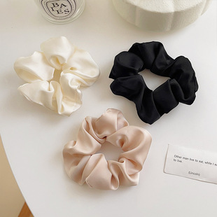 法式 缎面猪大肠发圈ins韩系网红真丝女简约复古肥肠头绳可爱日系