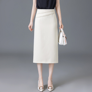 a字高腰显瘦中长款 开叉职业包臀裙女薄款 新款 一步西装 夏季 半身裙