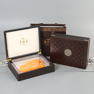 半斤装 羊肚菌礼盒空盒高档包装 山珍干货土特产礼品盒木盒空盒菌菇