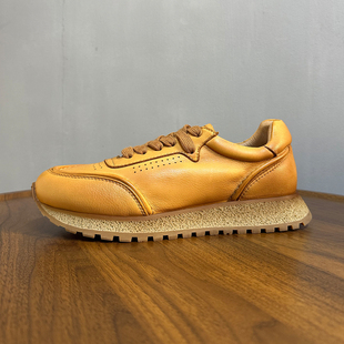 真皮英伦风时尚 高端休闲鞋 新款 日系软底阿甘鞋 男 男鞋 欧洲站春夏季