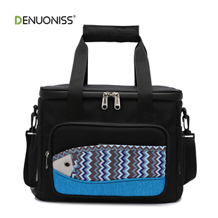 日式 饭盒袋防水多功能恒温手提袋大中小号牛津布便当包户外野餐包