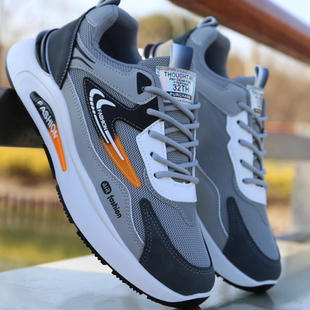 网面透气防水百搭休闲鞋 新款 男鞋 防滑耐磨跑步运动鞋 夏季 品牌断码
