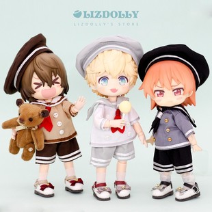 ob11Molly制服学院风水手服娃衣套装 bjd12分娃衣美结猪gsc粘土人
