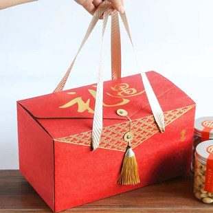 盒水果糕点土特产礼品盒新款 高档烫金国风礼盒包装 礼盒空盒子定制