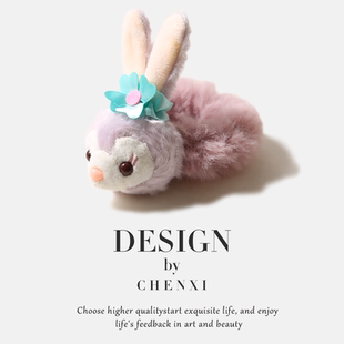 毛绒贝儿发圈网红头绳可爱日系星黛露头绳女生甜美丸子头少女头饰