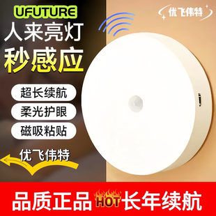 全新升级大容量智能人体感应LED灯USB太阳能充电磁吸小夜灯感应灯
