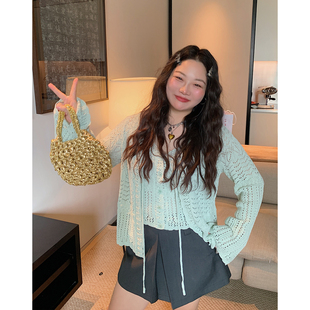 春夏季 金大支冰丝针织衫 吊带女两件套2025新款 大码 开衫 胖mm两件套